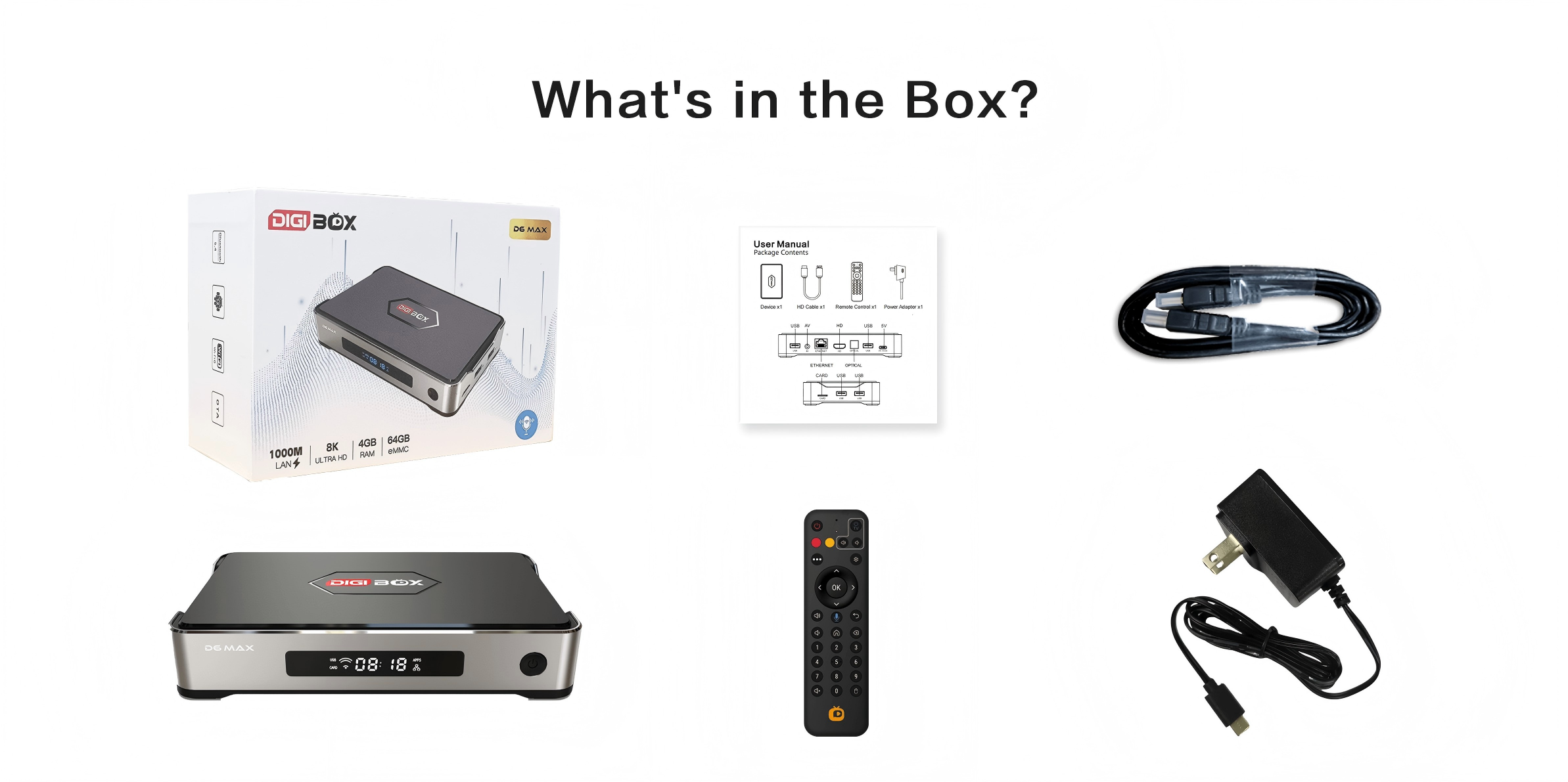 What is in the D6 MAX Box